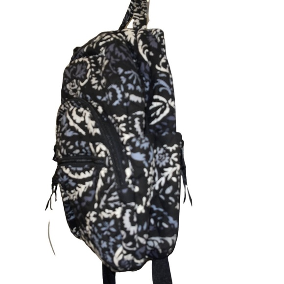 NWT Vera Bradley Black and White Floral Backpack